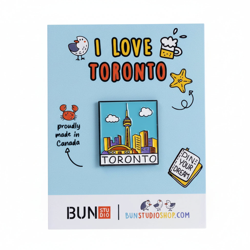 Toronto Skyline with CN Tower Pastel Lapel Pin